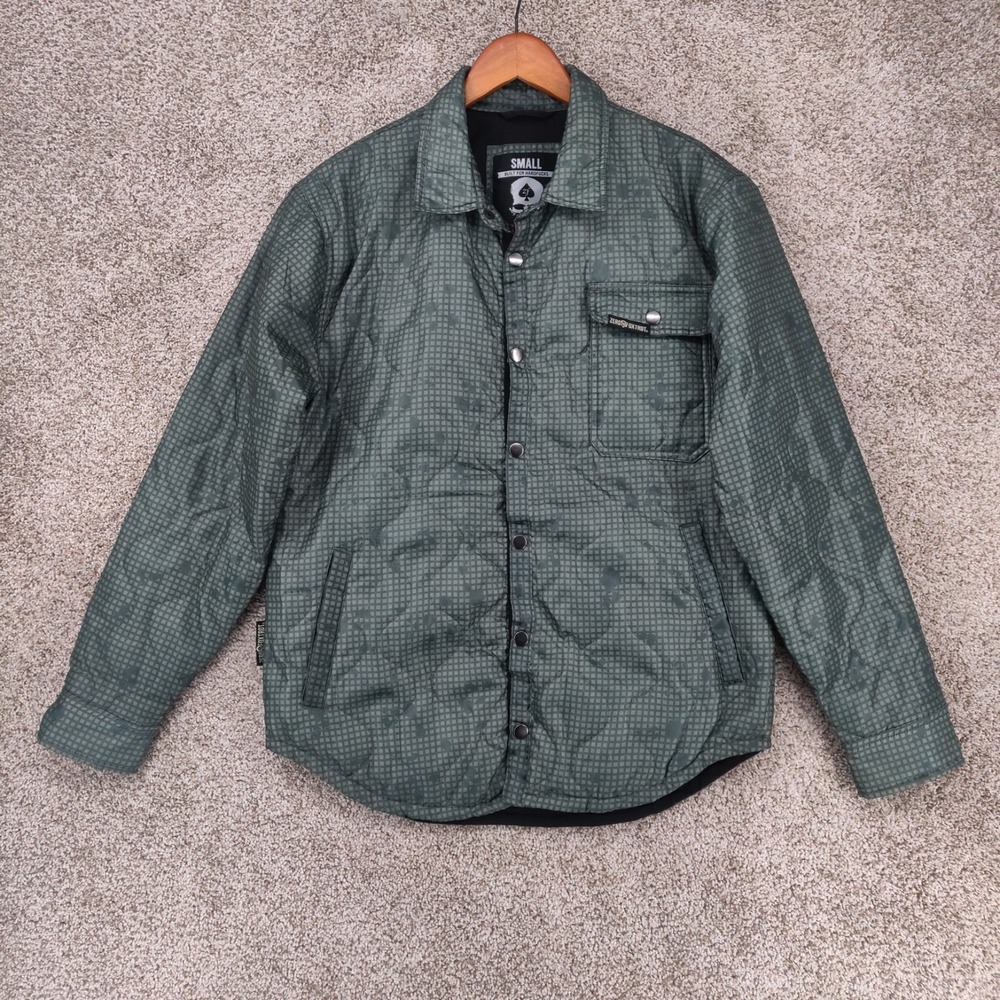 Zero Foxtrot Woobie Shacket Night Camo Green Men Small Quilted Military Gorpcore